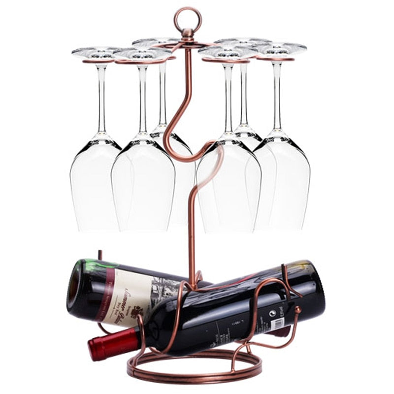 Upside down glass online rack