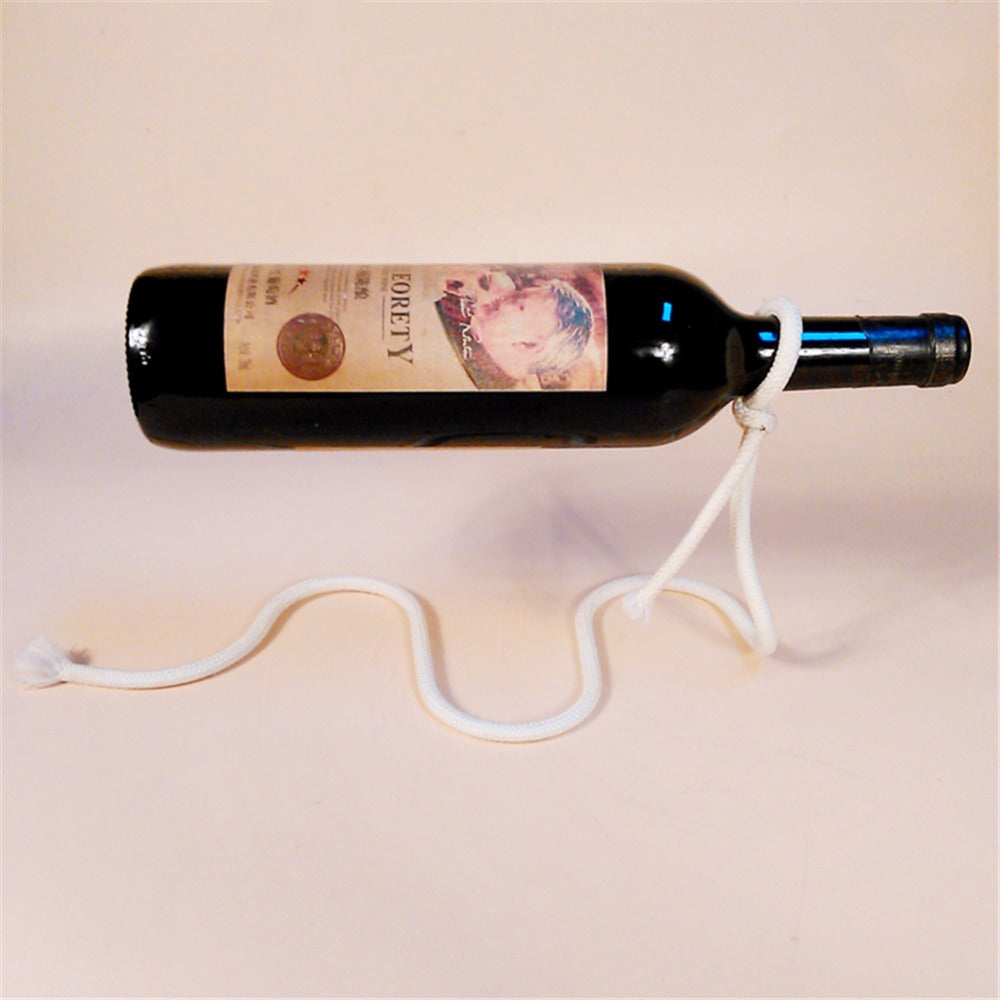 Creative Novelty Magic Illusion Floating Wine Bottle Holder Rope Lasso Wine Rack Whisky Whiskey Kitchen Bar Pub Accessories