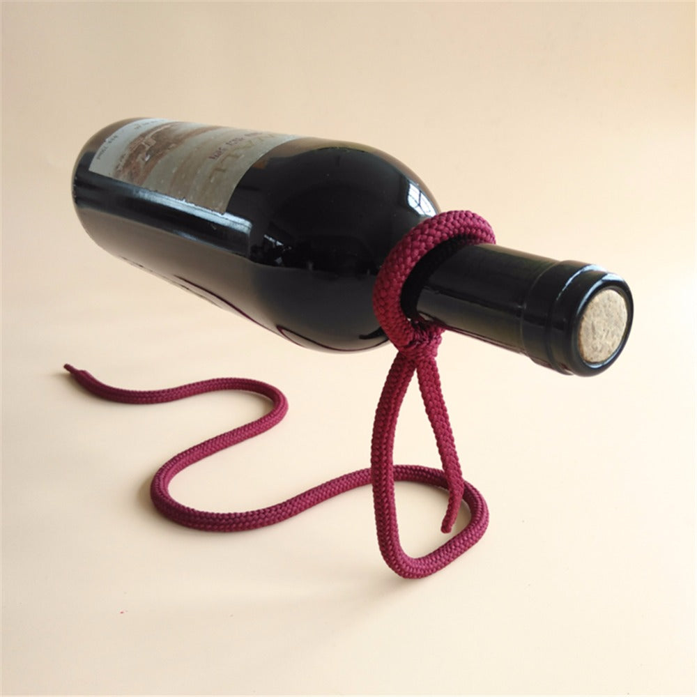 Creative Novelty Magic Illusion Floating Wine Bottle Holder Rope Lasso Wine Rack Whisky Whiskey Kitchen Bar Pub Accessories