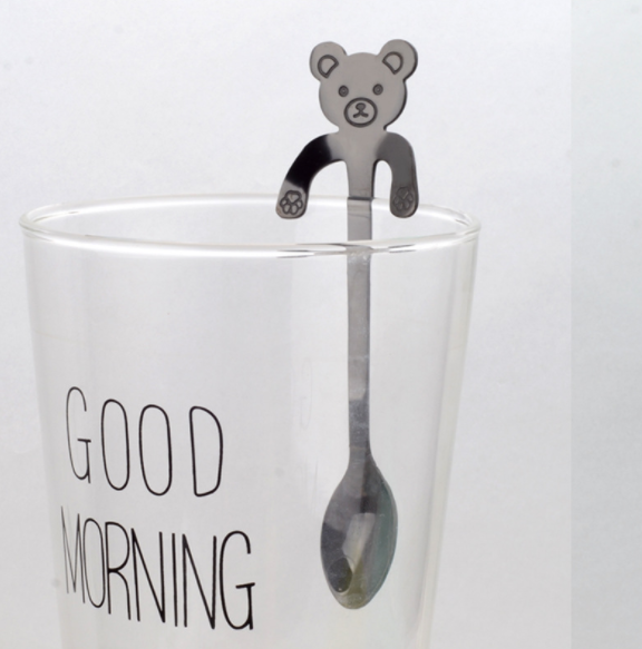 Coffee spoon, 304 creative stainless spoon, dessert spoon, cute cartoonhandle, hangingfeces coffee spoon