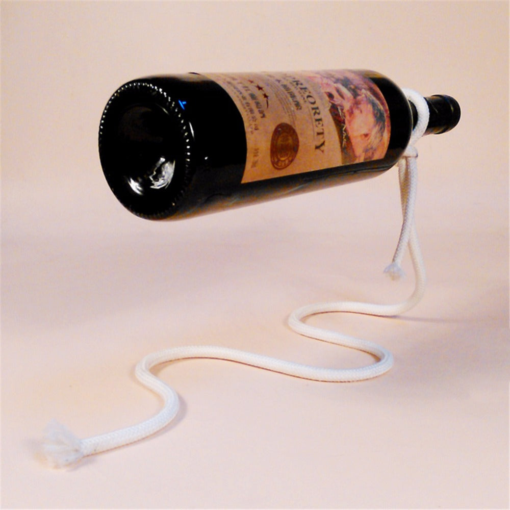 Creative Novelty Magic Illusion Floating Wine Bottle Holder Rope Lasso Wine Rack Whisky Whiskey Kitchen Bar Pub Accessories